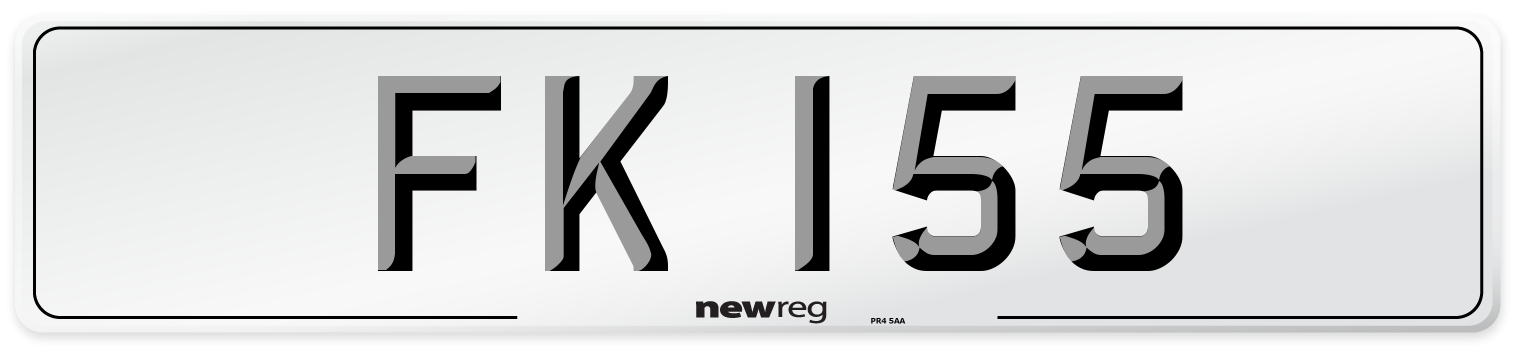 FK 155 Number Plate from New Reg